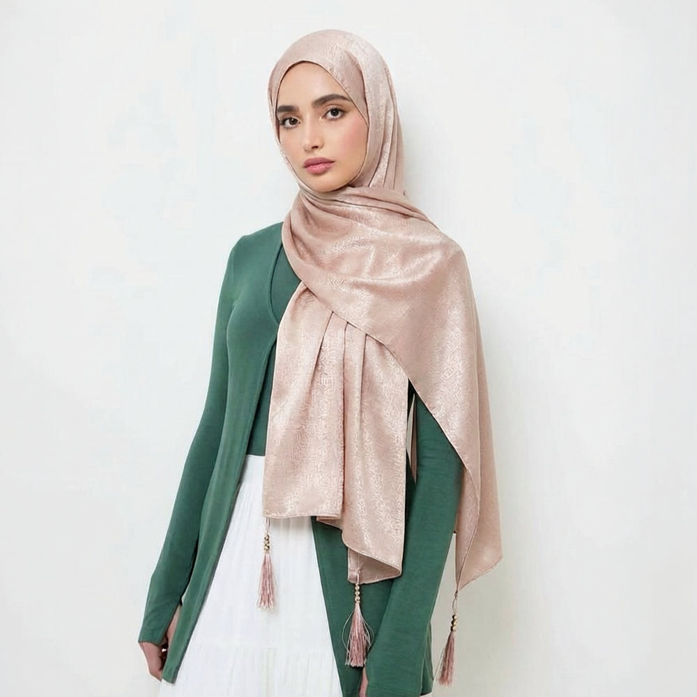 Women Fashion Malaysia - Fashion Satin Hijab Scarf Woman Muslim