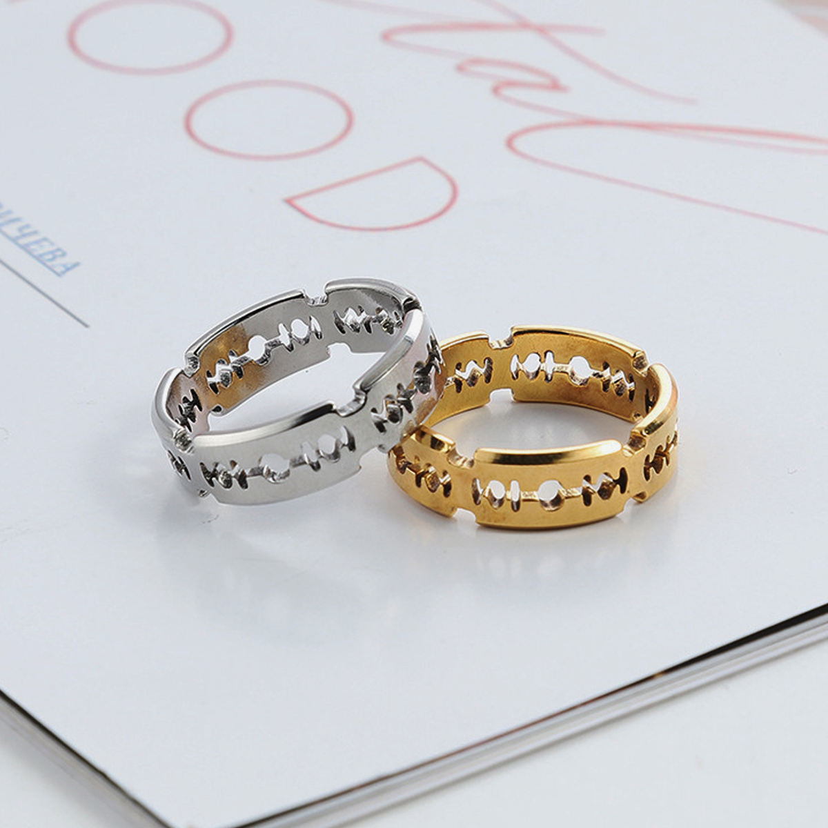 Women'S Fashion Peaky Blinders - Gothic Razor Blade Stainless Steel Ring
