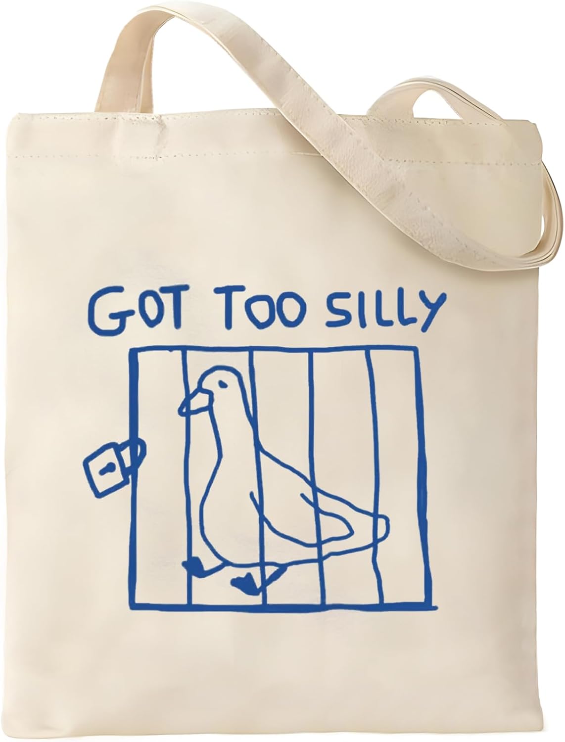 Canvas Tote Bag - Funny Animal Print Canvas Aesthetic Tote