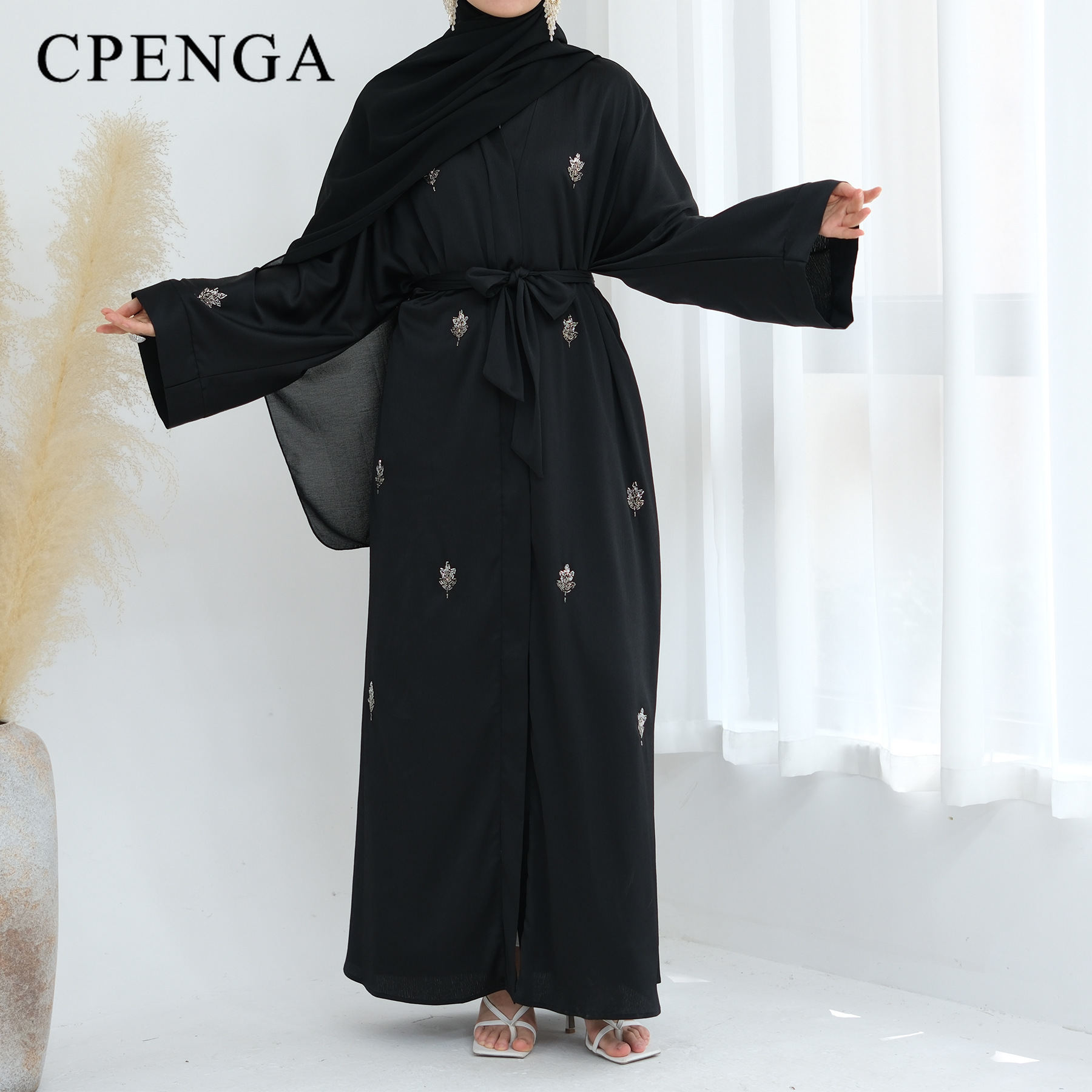Turkey Women Fashion - Luxuru Embroidery Dubai Abaya for Women