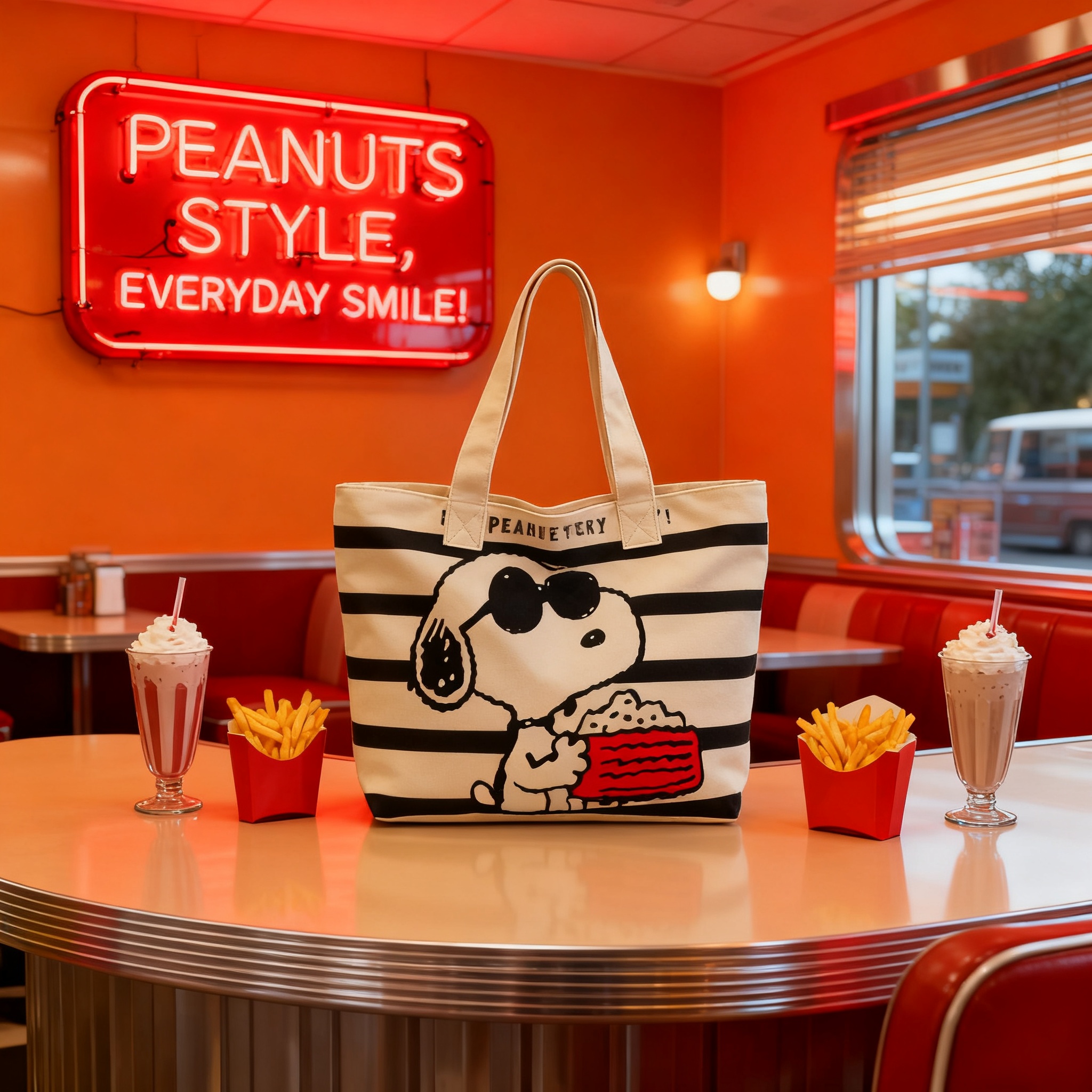 Canvas Tote Bag - Snoopy Cartoon Large Capacity Canvas Tote