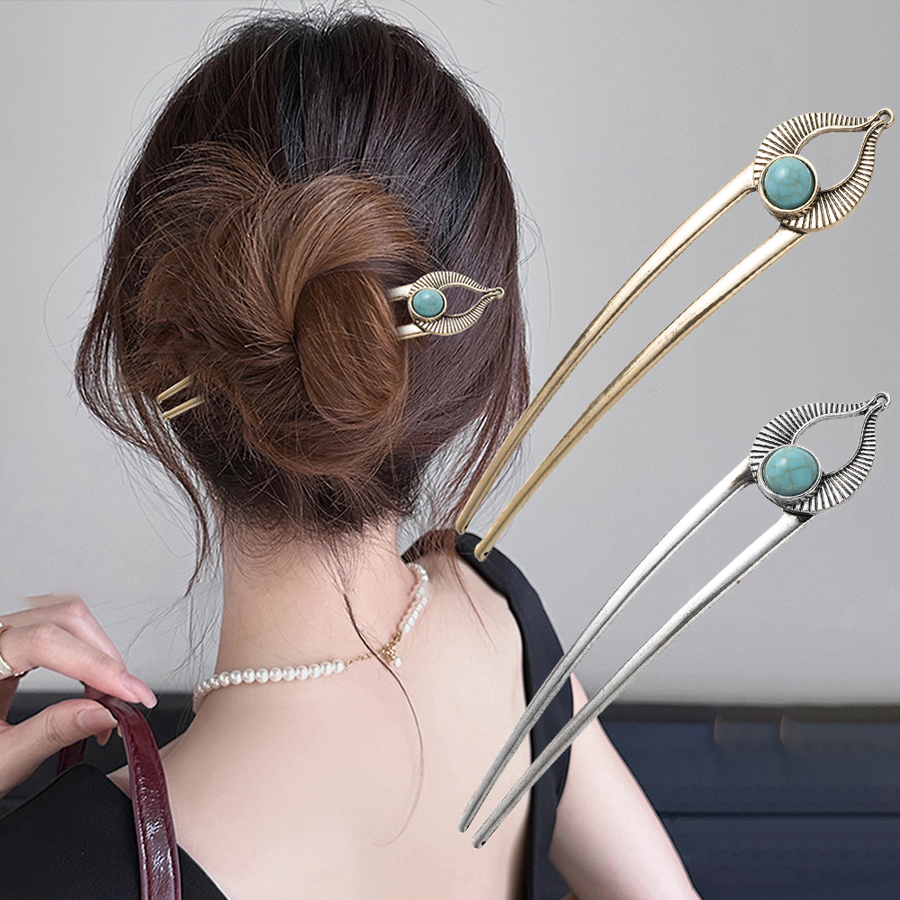 Women Fashion Egypt - Egypt Turquoise U Shape Hair Fork