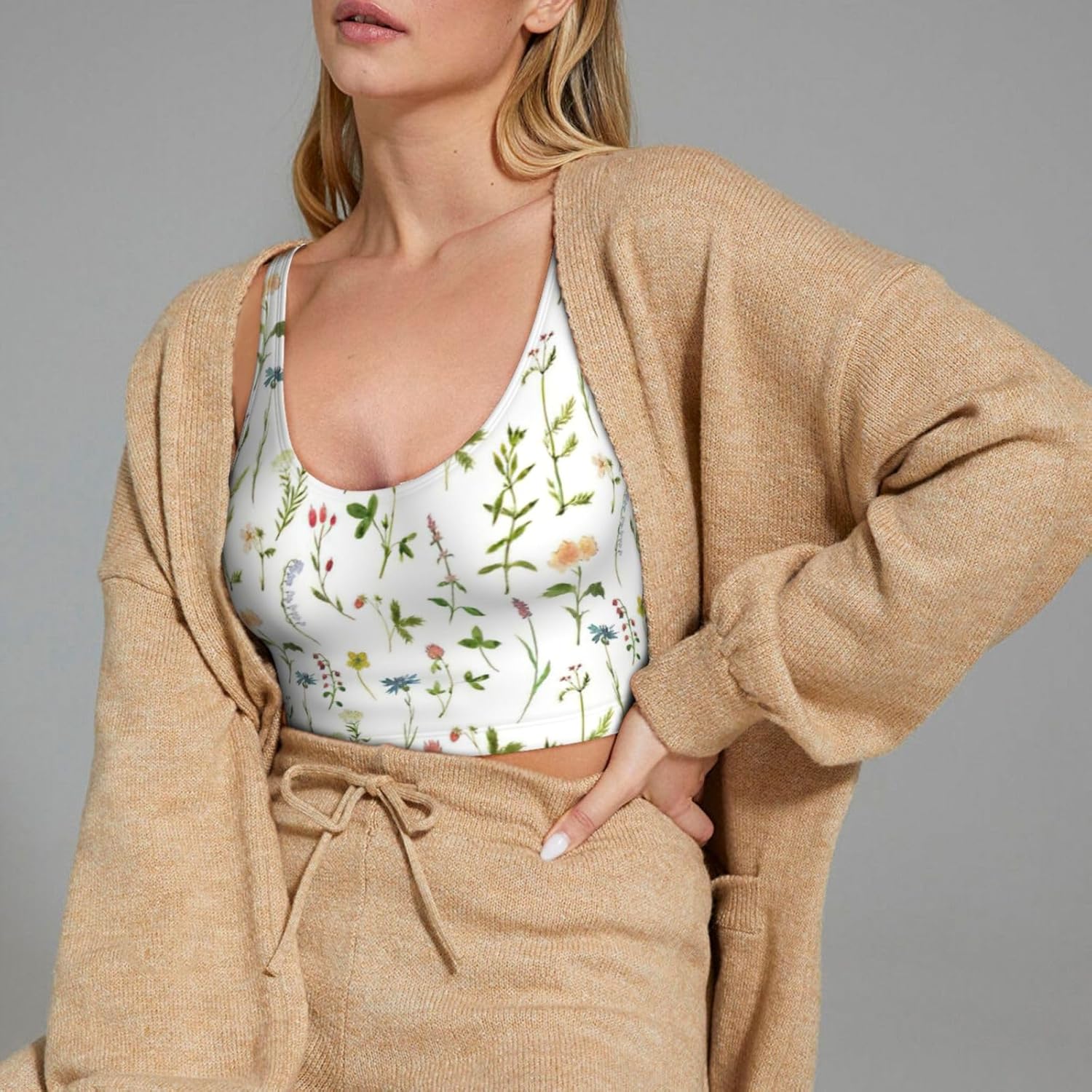 Season Watercolors of Herbs Fl - Women Fashion Vest recension och pris
