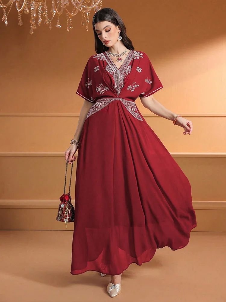 Fashion Women V-Neck Long Dres - Turkey Women Fashion recension och pris