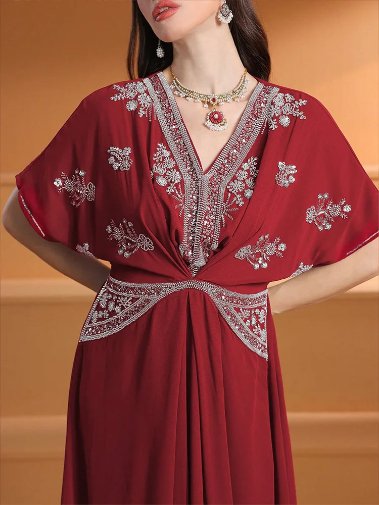 Fashion Women V-Neck Long Dres - Turkey Women Fashion recension och pris