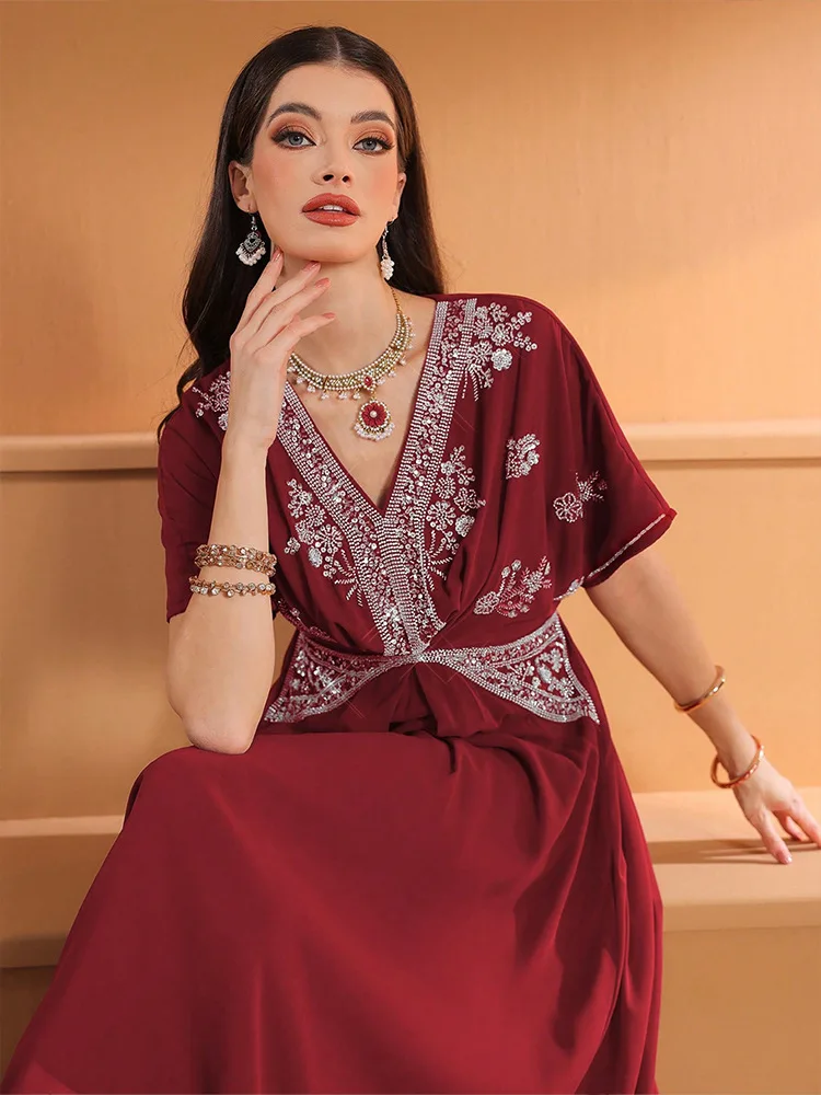 Fashion Women V-Neck Long Dres - Turkey Women Fashion recension och pris