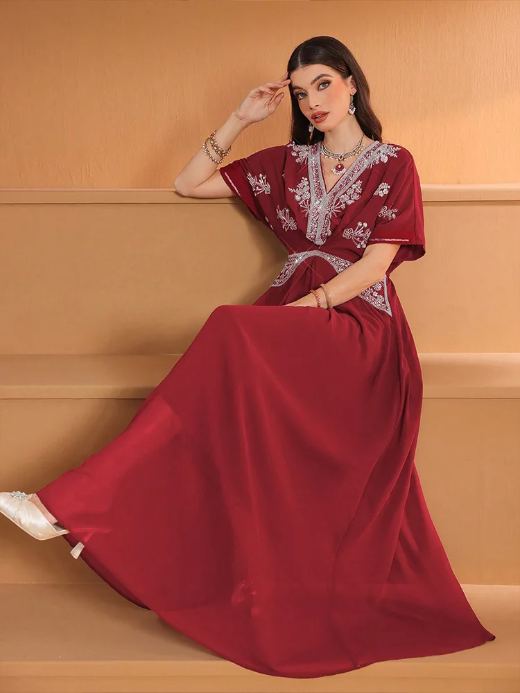 Fashion Women V-Neck Long Dres - Turkey Women Fashion recension och pris