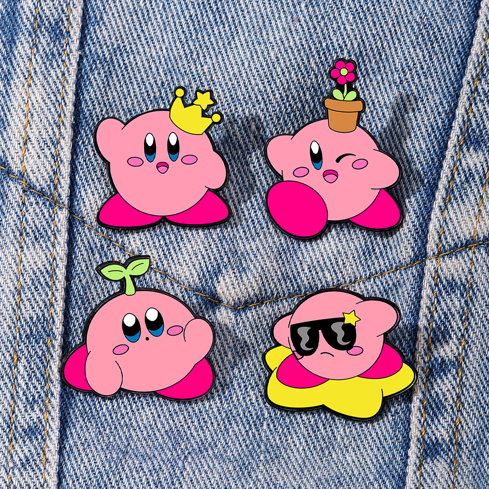 4pcs Kirby Enamel Lapel Pins S - Women Fashion Jeans recension och pris