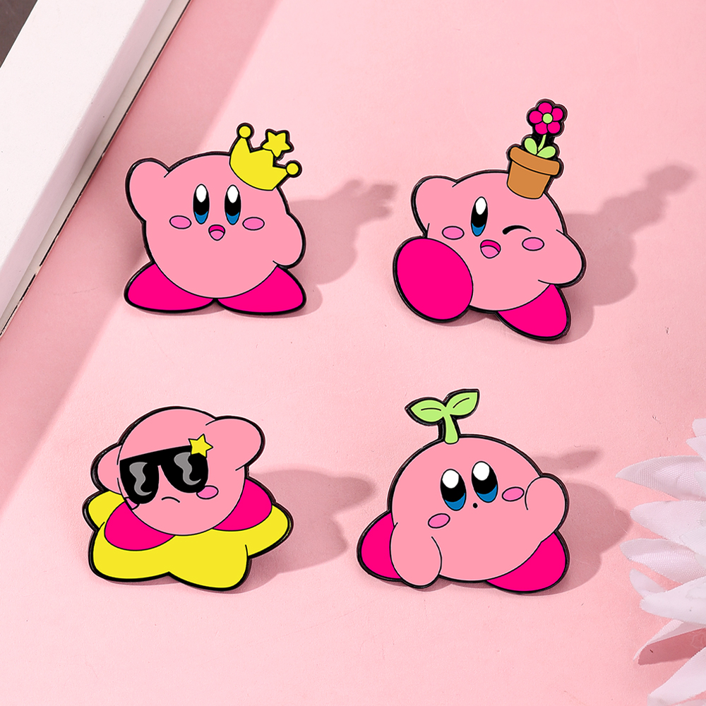 4pcs Kirby Enamel Lapel Pins S - Women Fashion Jeans recension och pris