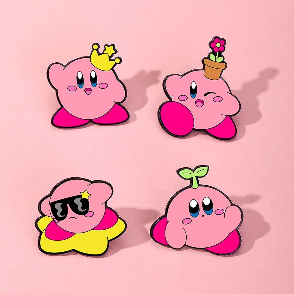 4pcs Kirby Enamel Lapel Pins S - Women Fashion Jeans recension och pris