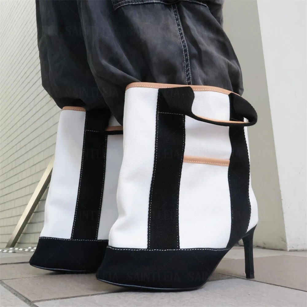 New Women's Color Block Tote B - Canvas Tote Bag recension och pris