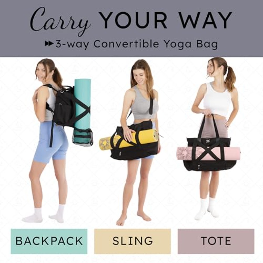 Yoga Mat Bag 4-in-1 Backpack,  - Canvas Tote Bag recension och pris