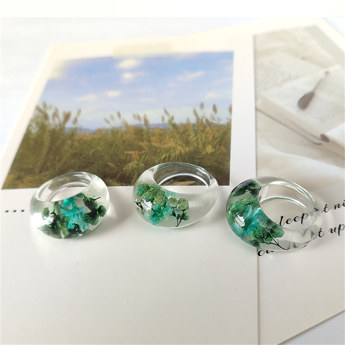 Transparent Resin Cute Ring Re - Women'S Real Y2K Fashion recension och pris