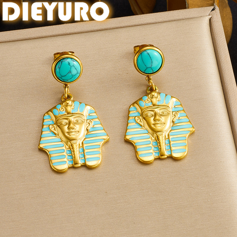 DIEYURO 316L Stainless Steel V - Women Fashion Egypt recension och pris
