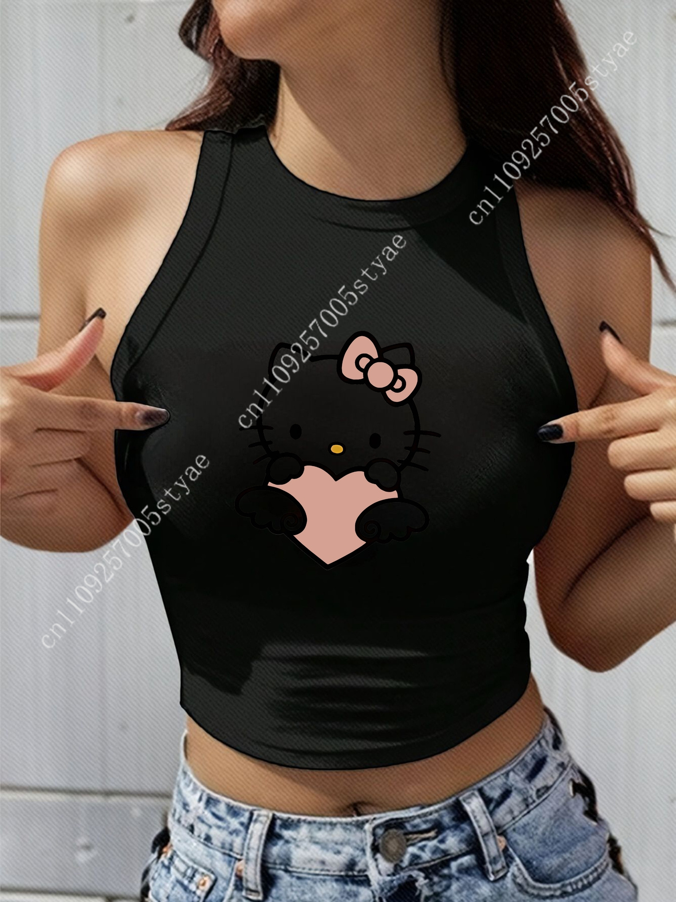 HELLO KITTY Classic Round Neck - Women Fashion Vest recension och pris