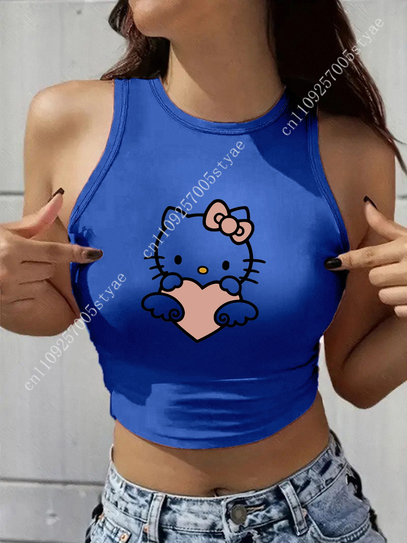 HELLO KITTY Classic Round Neck - Women Fashion Vest recension och pris