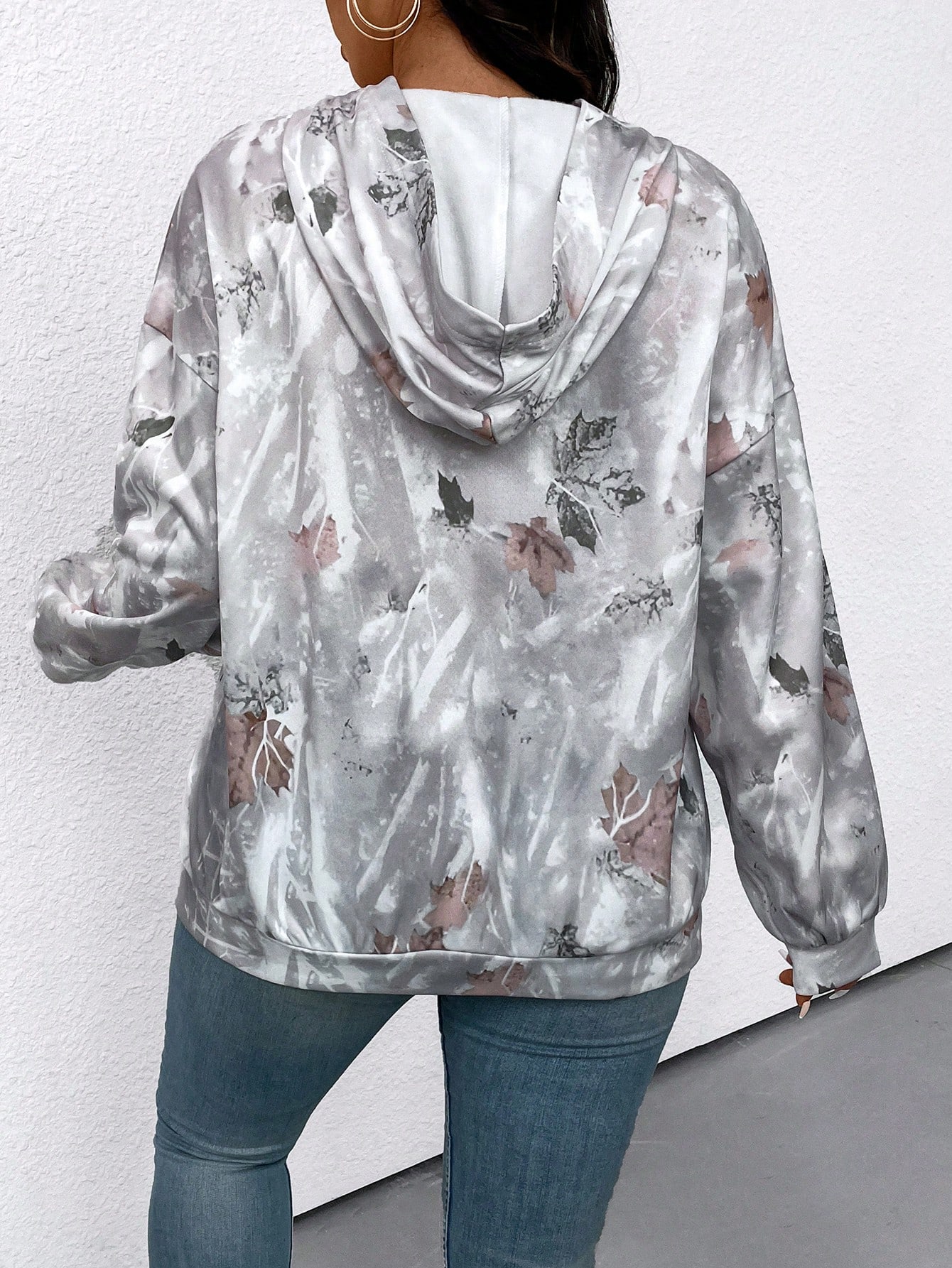 Women's Plus Size Leaf Print H - Women'S Fashion Hoodie recension och pris