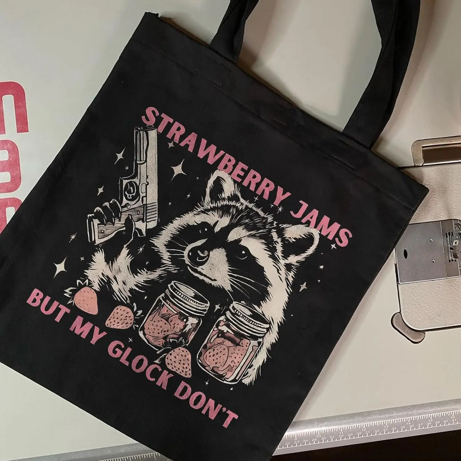 Funny Animal Print Canvas Aest - Canvas Tote Bag recension och pris
