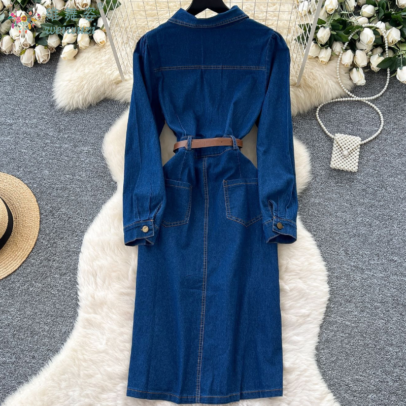 Elegant Women's Denim Dress So - Women Fashion Jeans recension och pris