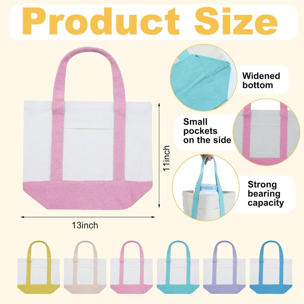 12 Pcs Mini Canvas Tote Bags 1 - Canvas Tote Bag recension och pris