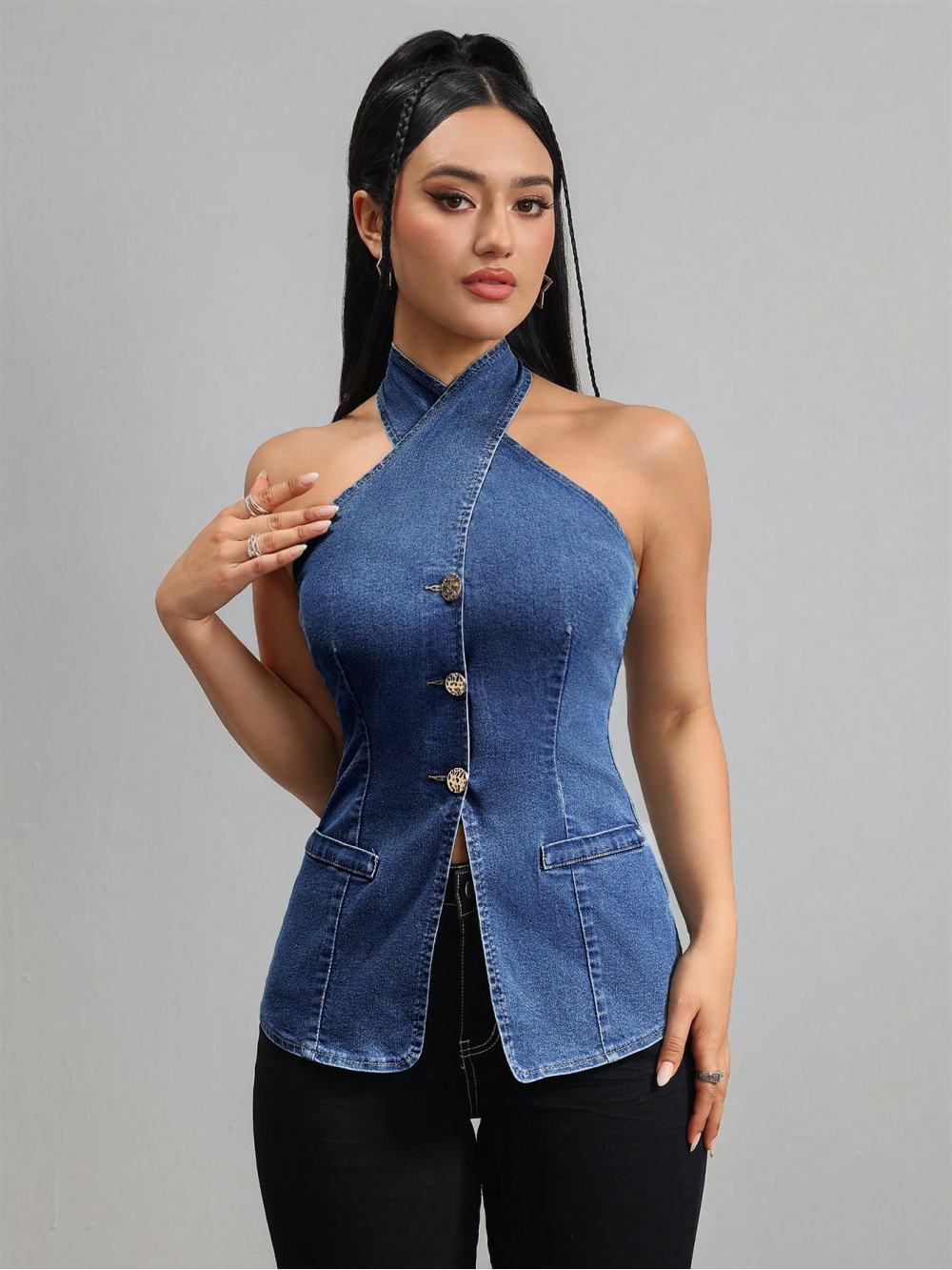 2026 new neck hanging sleevele - Women Fashion Vest recension och pris