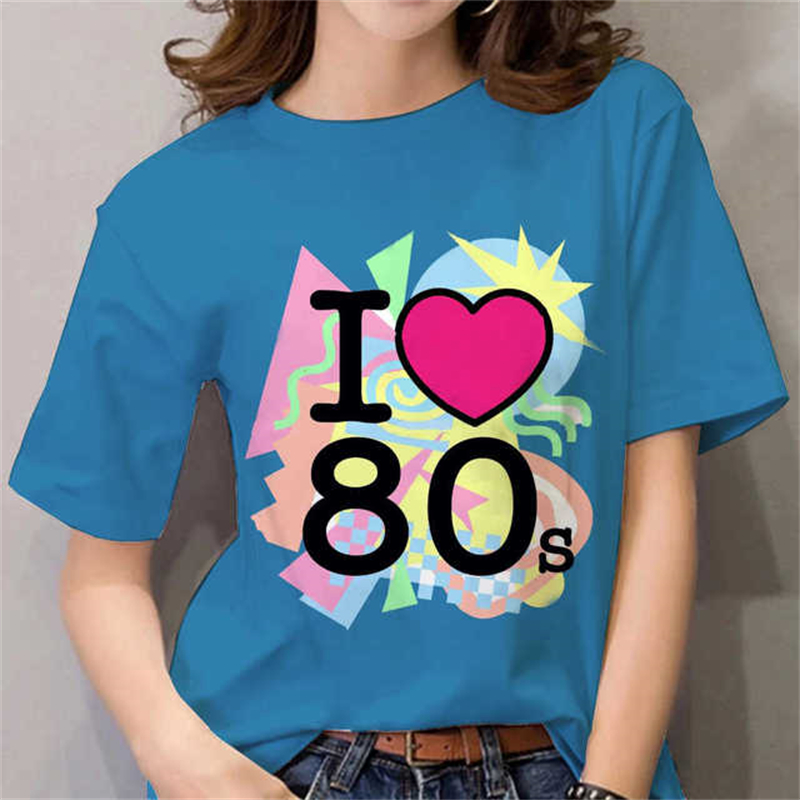 80s Womens T Shirt Femal Black - Women'S Fashion In The 80S recension och pris