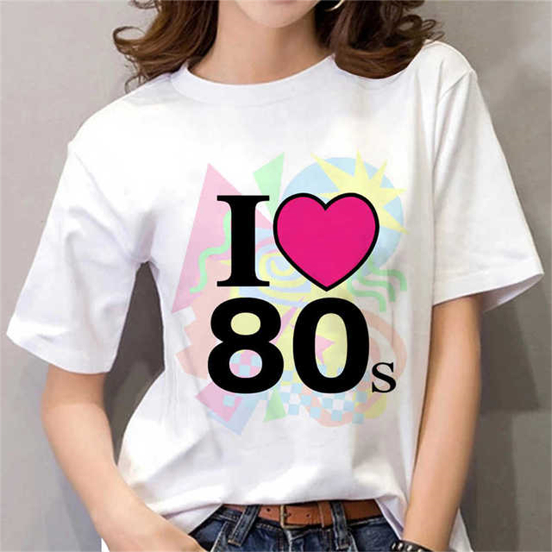 80s Womens T Shirt Femal Black - Women'S Fashion In The 80S recension och pris