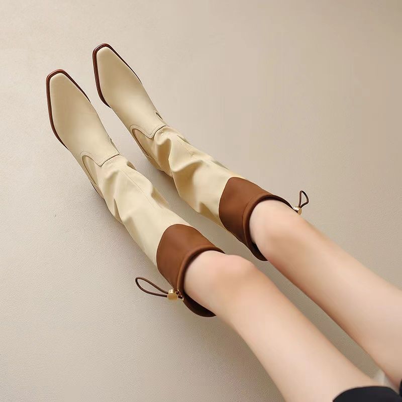 Apricot Square Toe Women's Lon - Women Fashion Korean recension och pris
