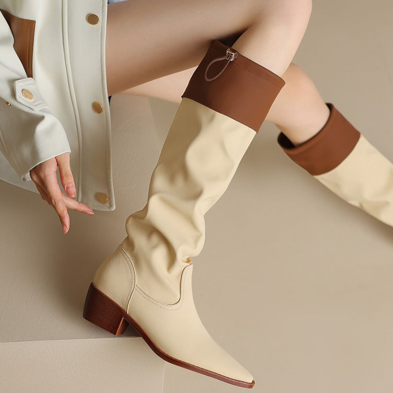 Apricot Square Toe Women's Lon - Women Fashion Korean recension och pris