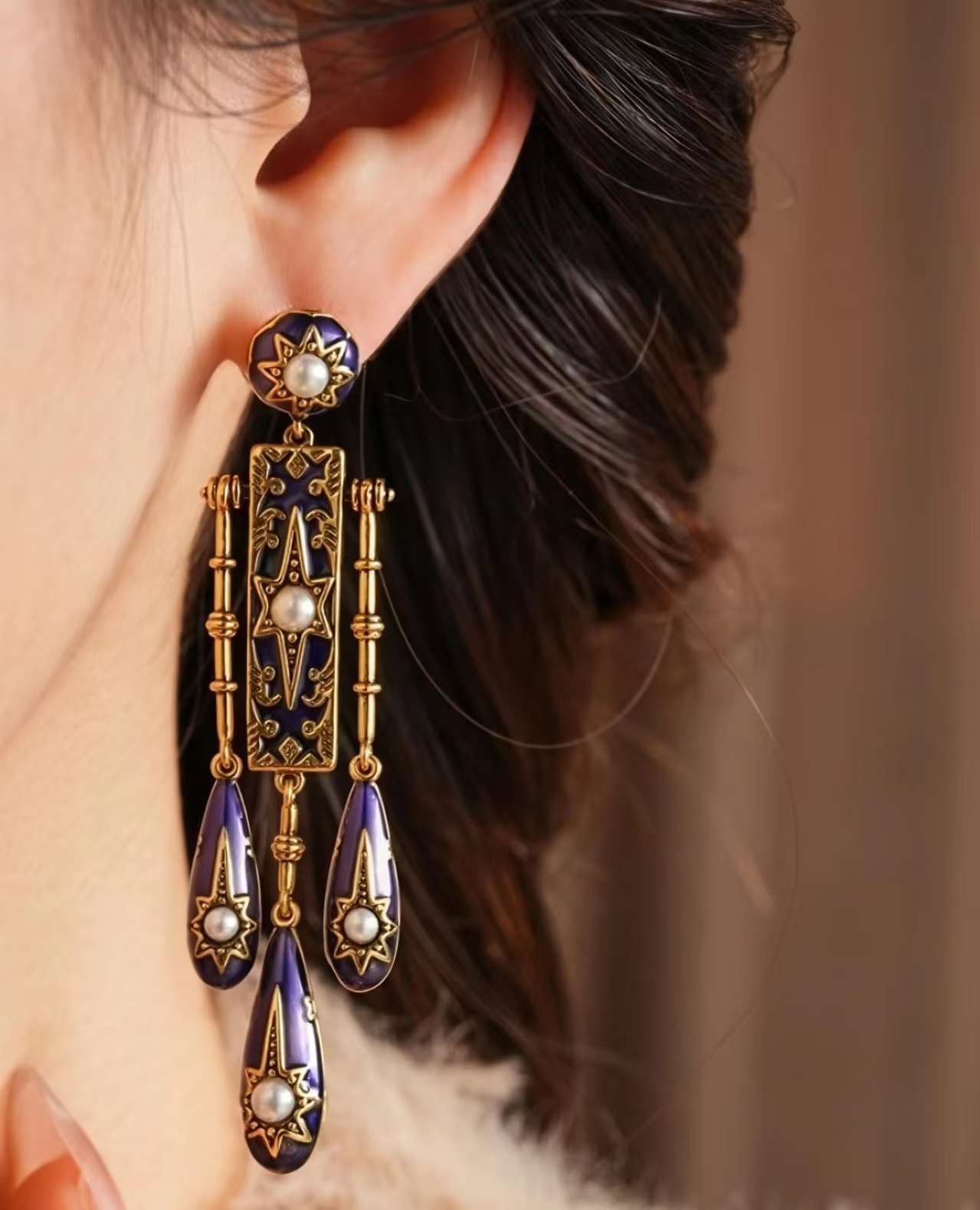 Retro Victorian Era Blue Ename - Women'S Fashion Victorian Era recension och pris