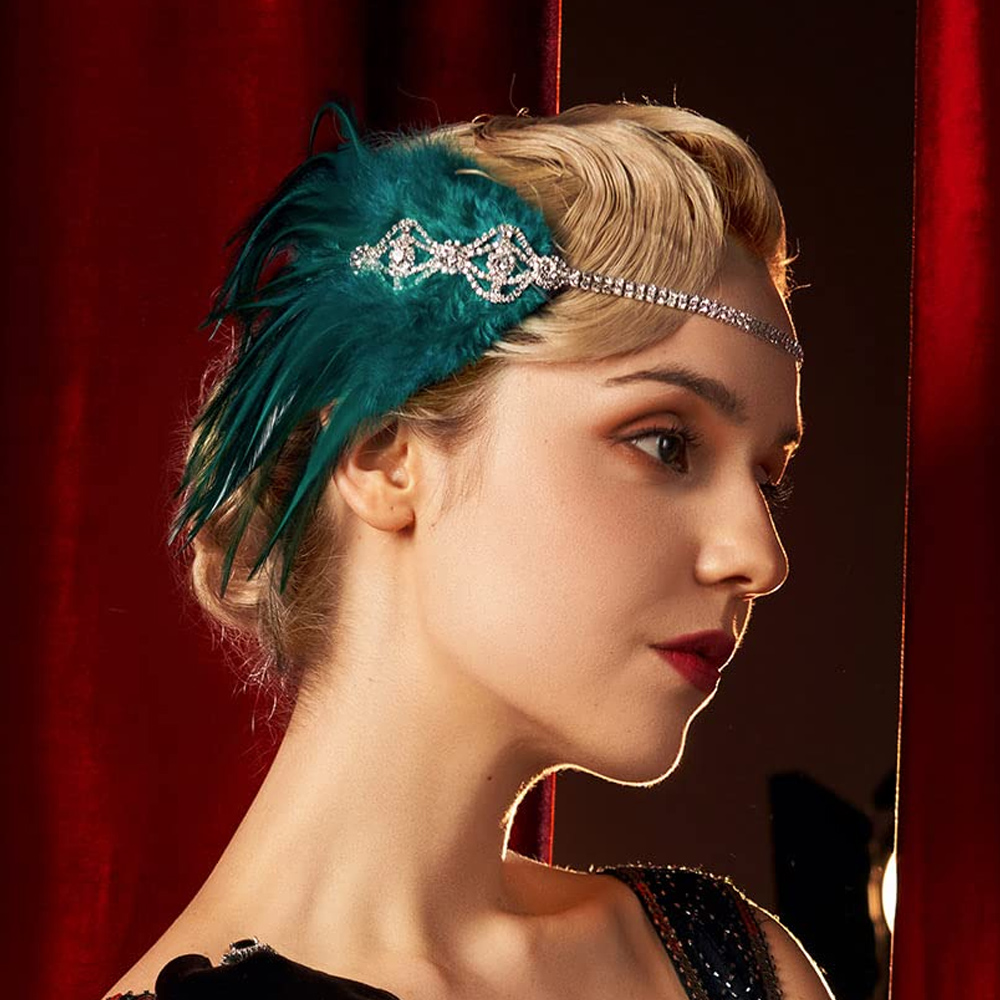 Stonefans Green Flapper Headba - Women'S Fashion Of The 1920S recension och pris
