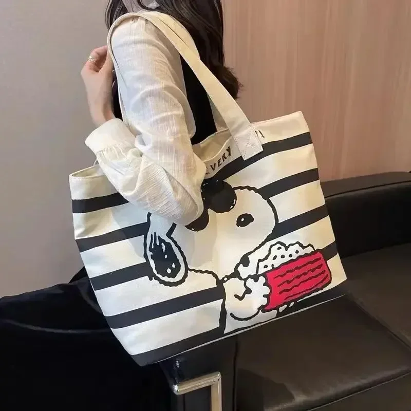 Snoopy Cartoon Large Capacity  - Canvas Tote Bag recension och pris