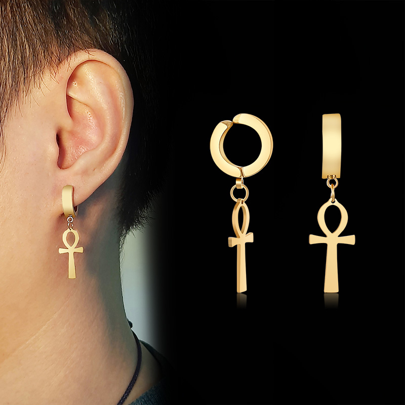 Gold Color Ankh Cross Earrings - Women Fashion Egypt recension och pris