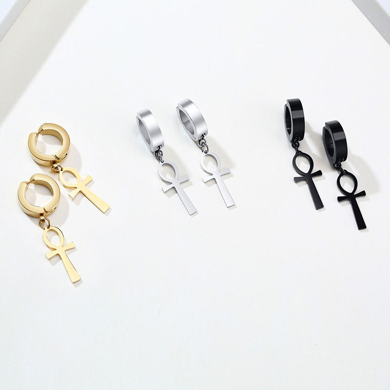 Gold Color Ankh Cross Earrings - Women Fashion Egypt recension och pris