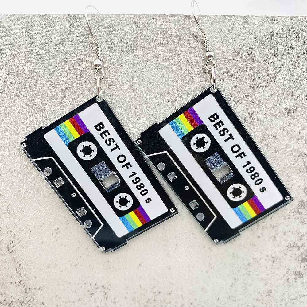 Vintage Cassette Tape Earrings - Women'S Fashion In The 80S recension och pris