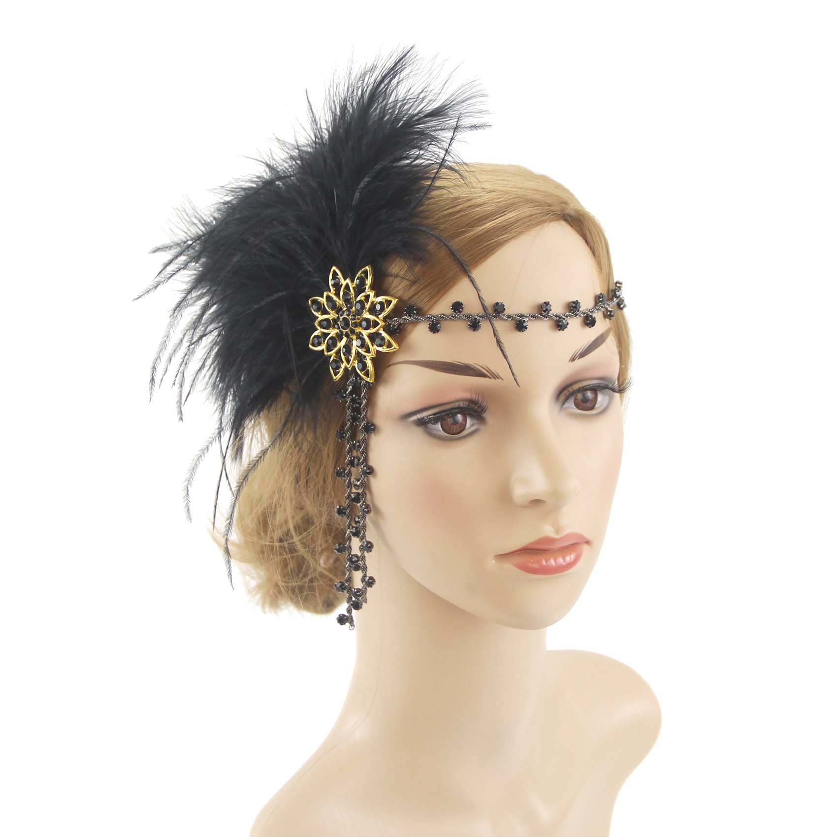 Peacock Feather Elastic Hair B - Women'S Fashion Of The 1920S recension och pris