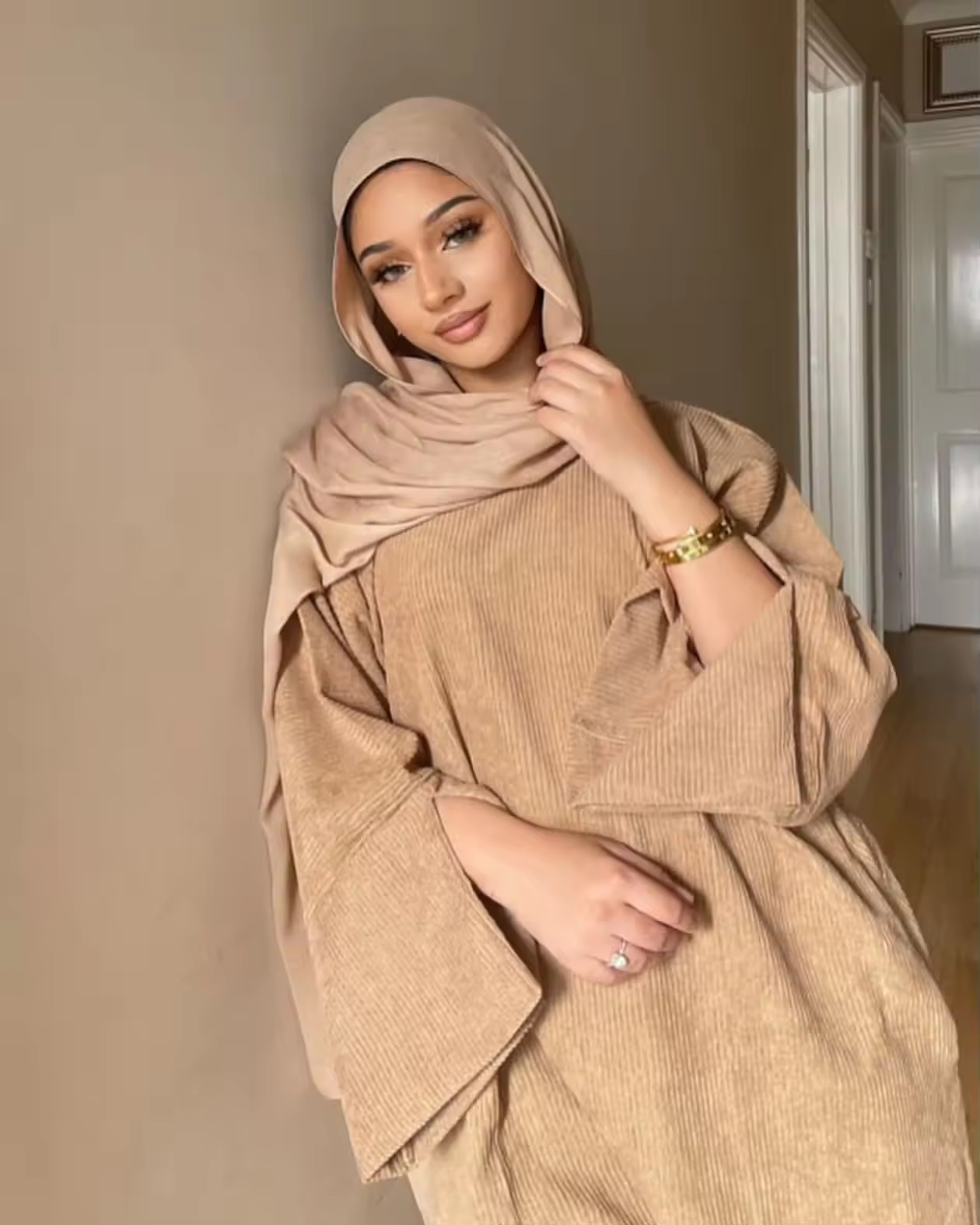 Corduroy Ramadan Dubai Abaya D - Turkey Women Fashion recension och pris