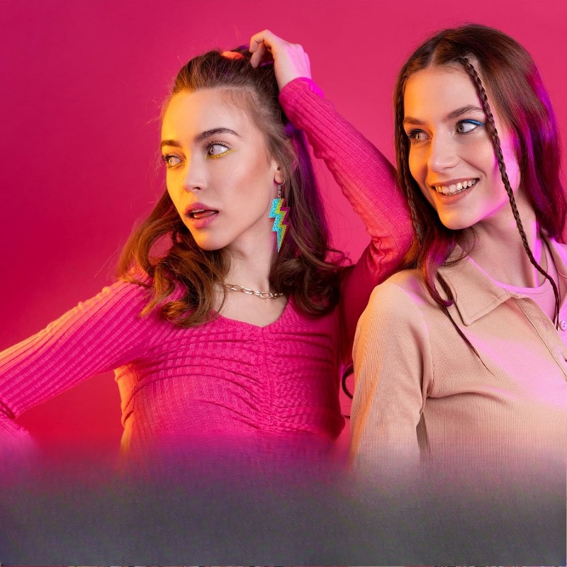 80s Neon Earrings for Women Ac - Women'S Fashion In The 80S recension och pris