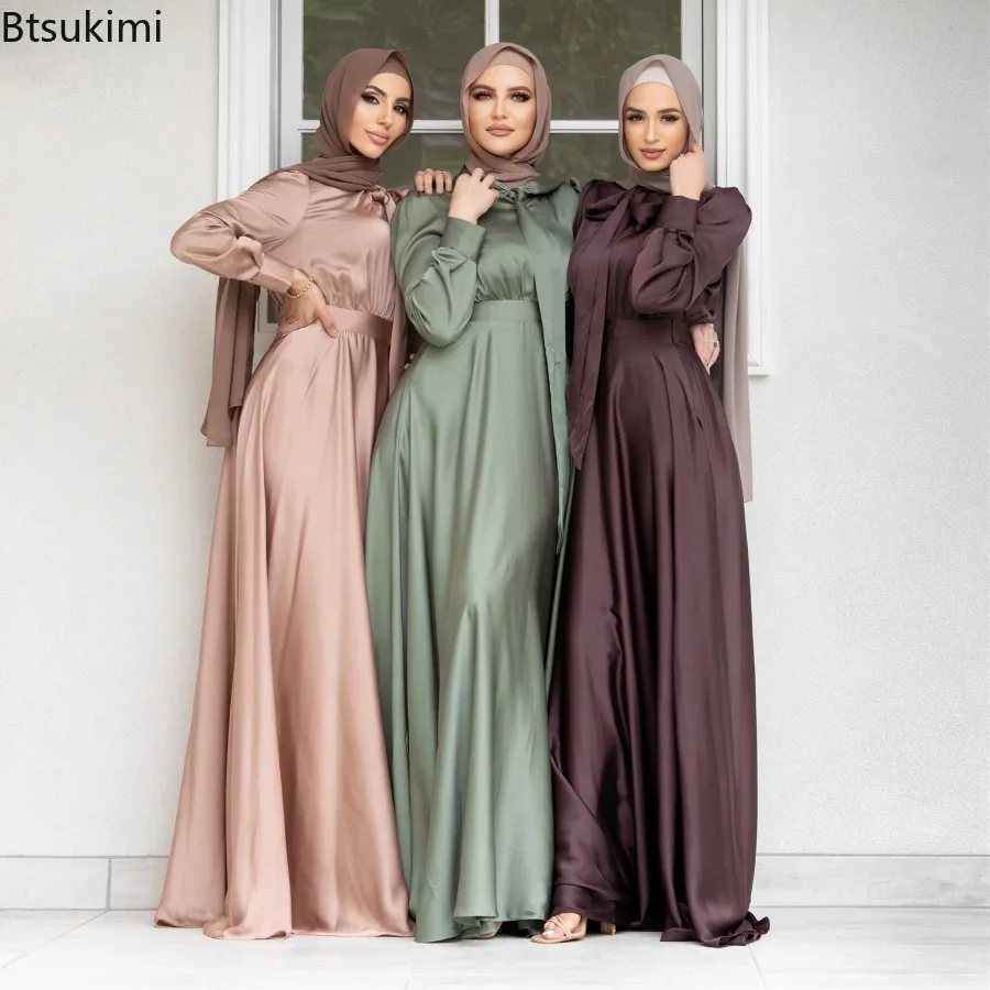 Elegant Satin Dress for Women  - Turkey Women Fashion recension och pris