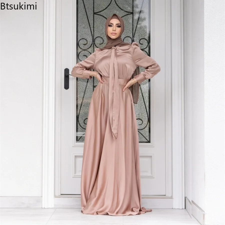 Elegant Satin Dress for Women  - Turkey Women Fashion recension och pris