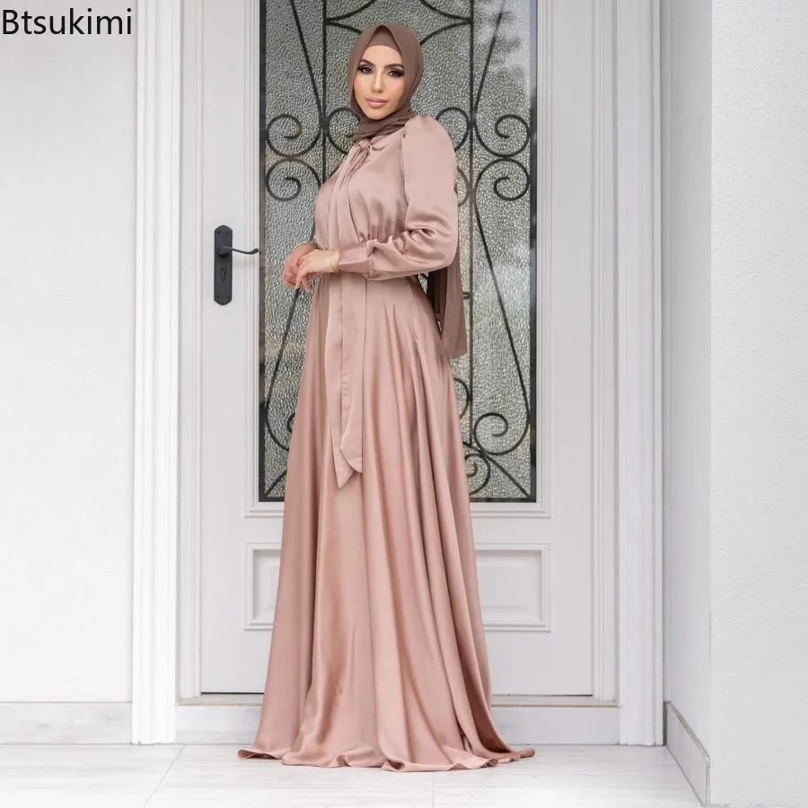 Elegant Satin Dress for Women  - Turkey Women Fashion recension och pris